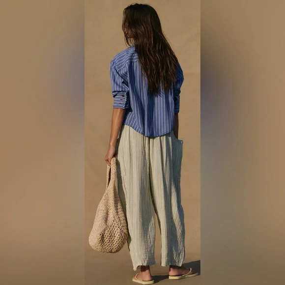 Free People Quinn Wide-Leg Striped Pants - Picture 2 of 8